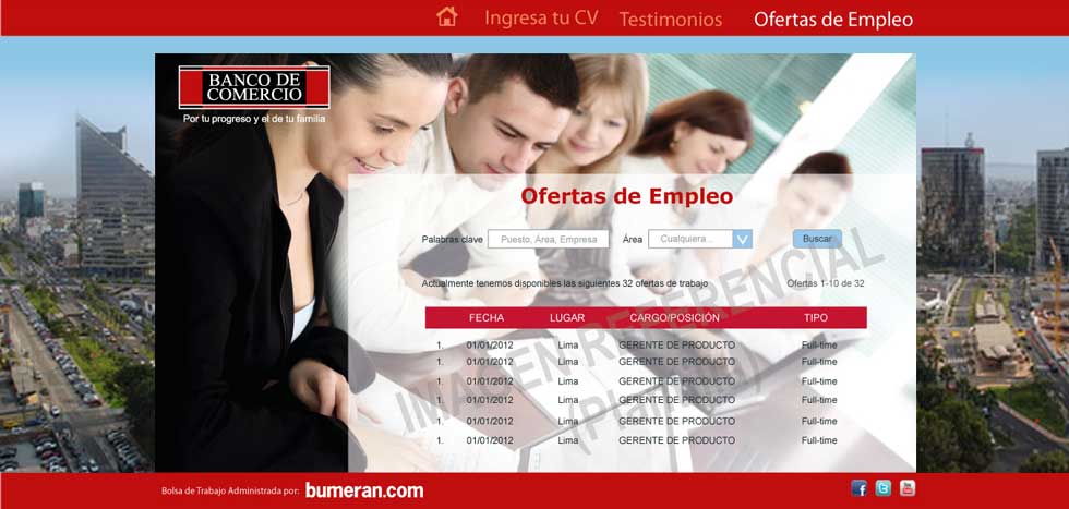 Ofertas de empleo